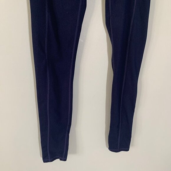 Gaiam dark blue ankle length pull on elastic waist workout yoga leggings - Picture 3 of 11